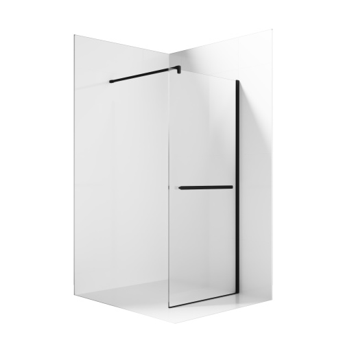 Душевая перегородка Ambassador Walk-in 15031233 120х200 стекло прозрачное профиль черный